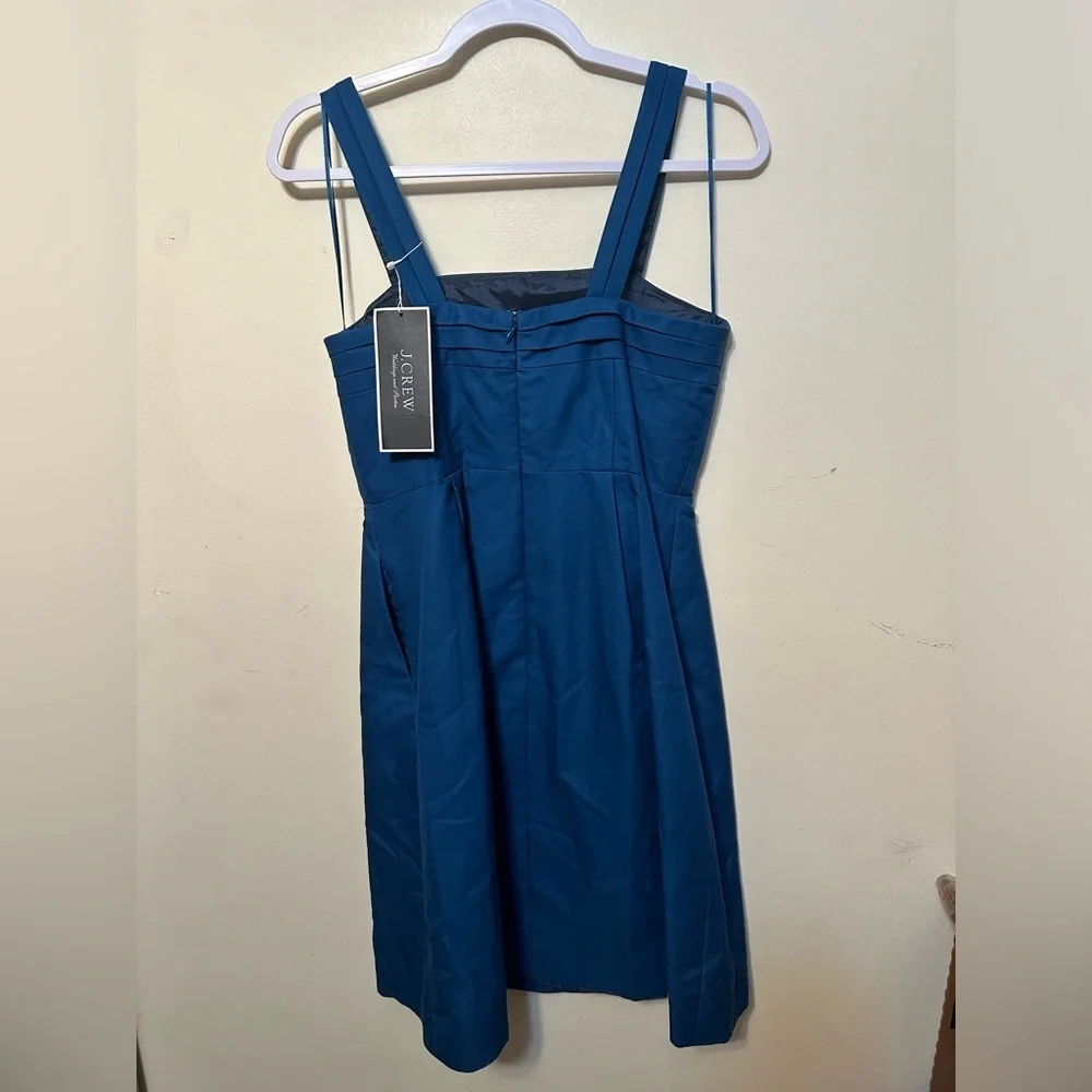 J Crew Sleeveless Sheath Dress In‎ Blue Style A0322 Pockets Linned NWT Size 6